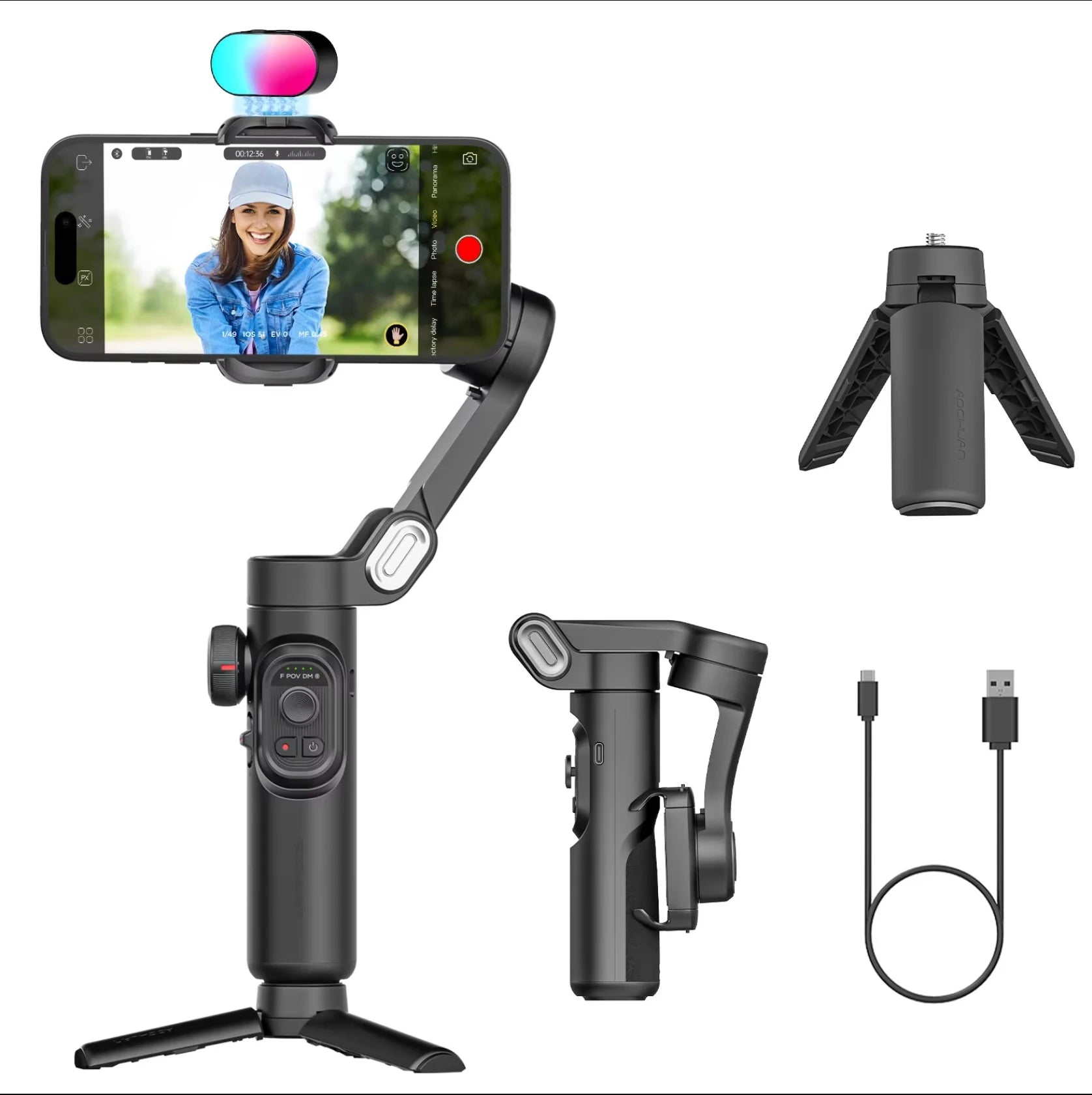 VibeHub™ ProSteady | 3-Axis Professional Smartphone Gimbal Stabilizer