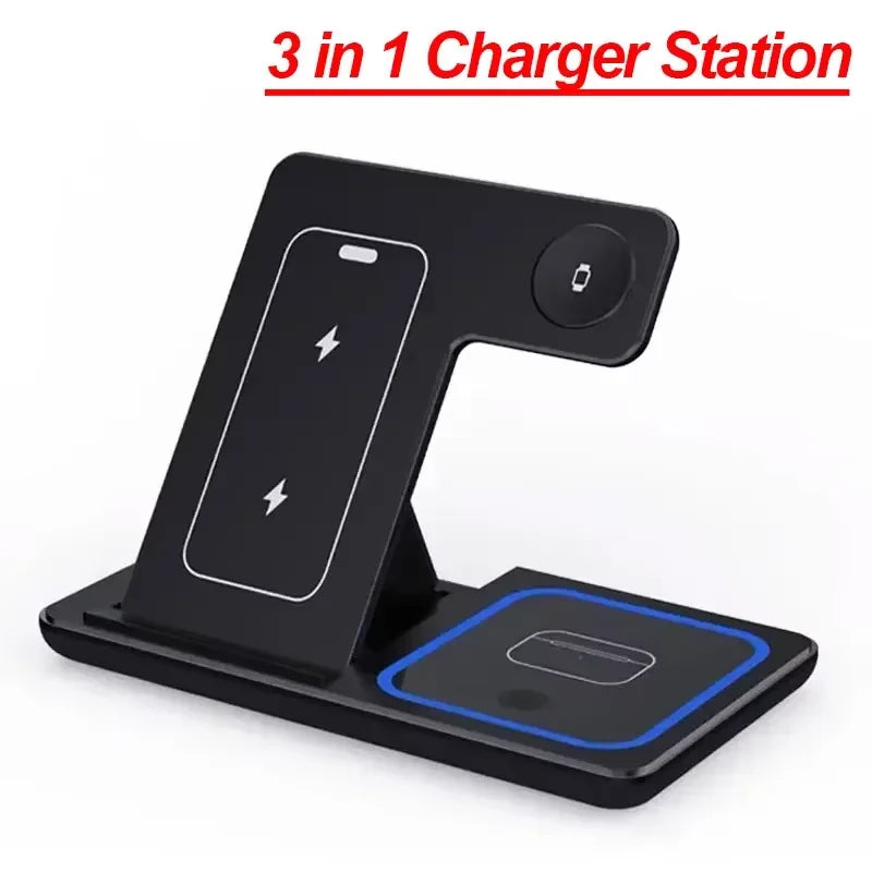 VibeHub™ PowerFold | 3-in-1 Magnetic Wireless Charging Station