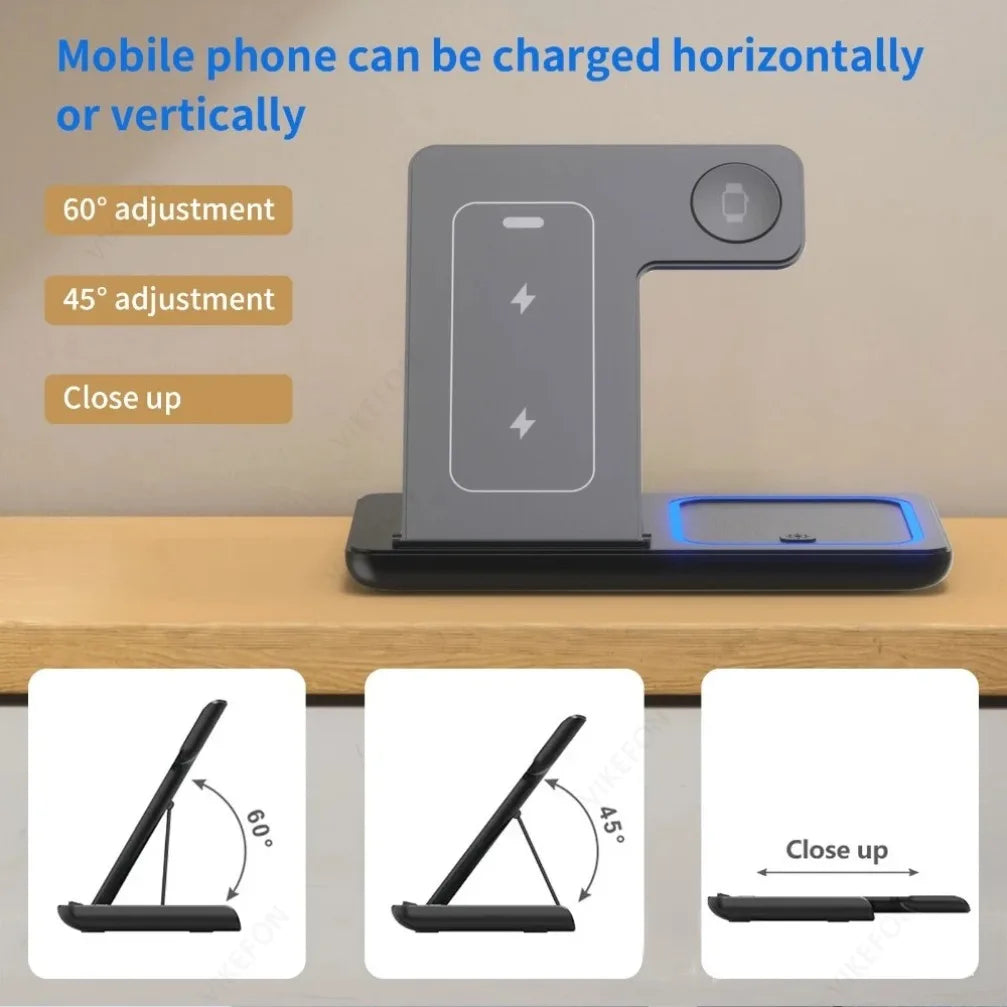VibeHub™ PowerFold | 3-in-1 Magnetic Wireless Charging Station