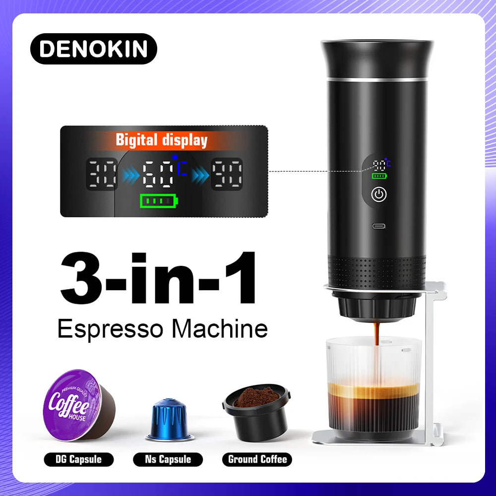 VibeHub™ EspressoGo | 3-in-1 Portable Coffee Machine